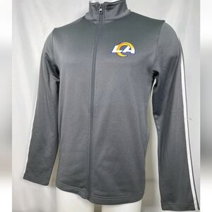 Los Angeles Rams Full Zip Gray Track Jacket NFL Men’s Large